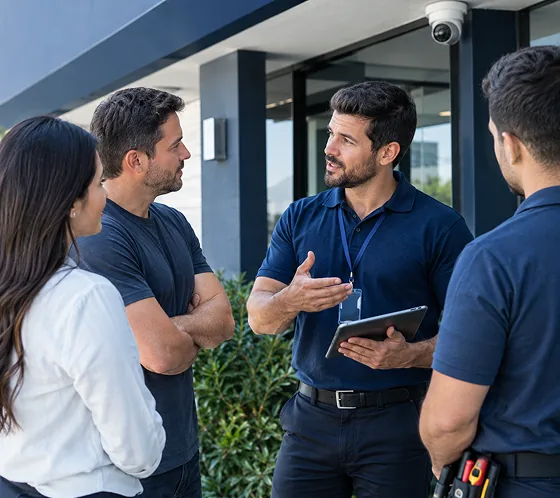 Equipe da InfoCom em atendimento ao cliente