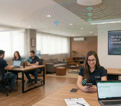 Wi-Fi estável em todo o ambiente — InfoCom